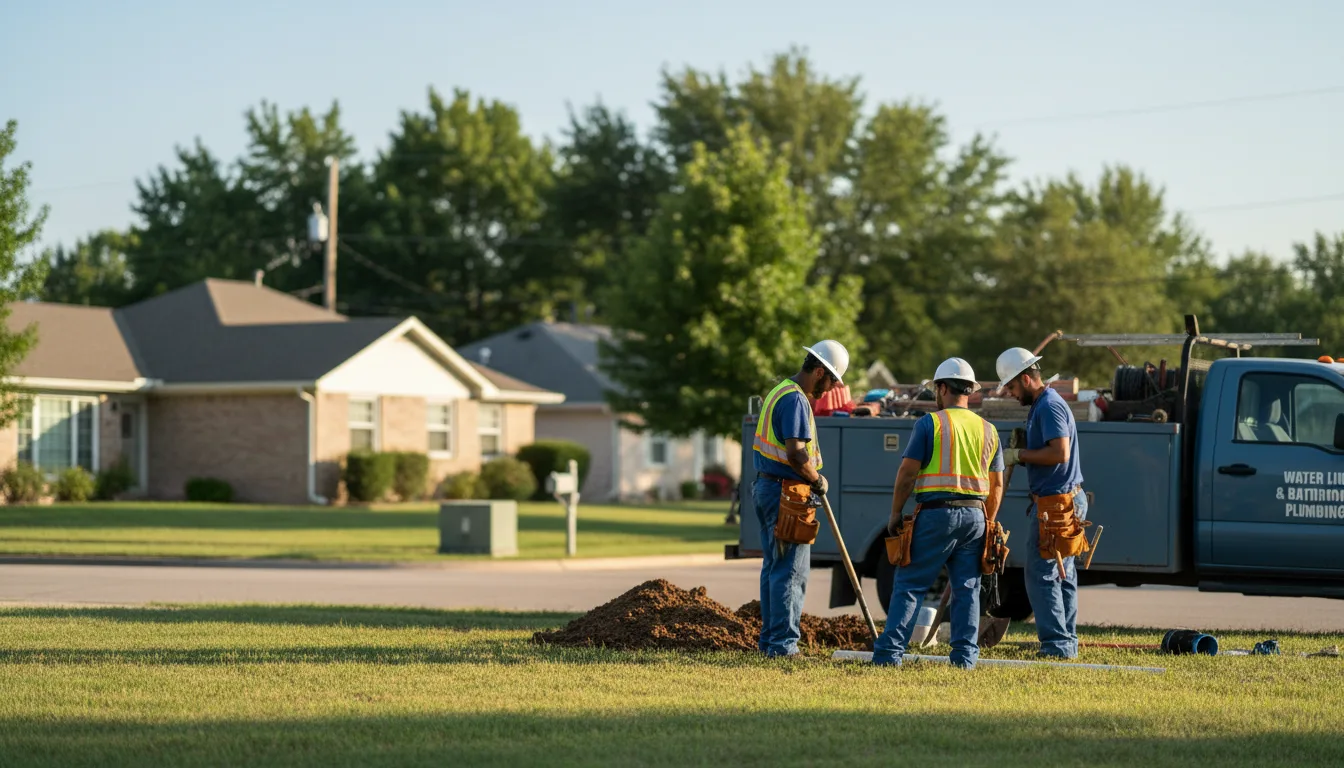 Residential water line and bathroom plumbing service in Shell, WY